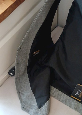 Gri Düğmeli Erkek Yelek ,Altınyıldız Etiketli, 46 - Görsel 3