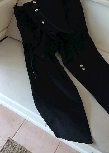 Düğmeli Siyah salopet ,13-14 yaş ,xs ,s uyumlu tulum - Görsel 4