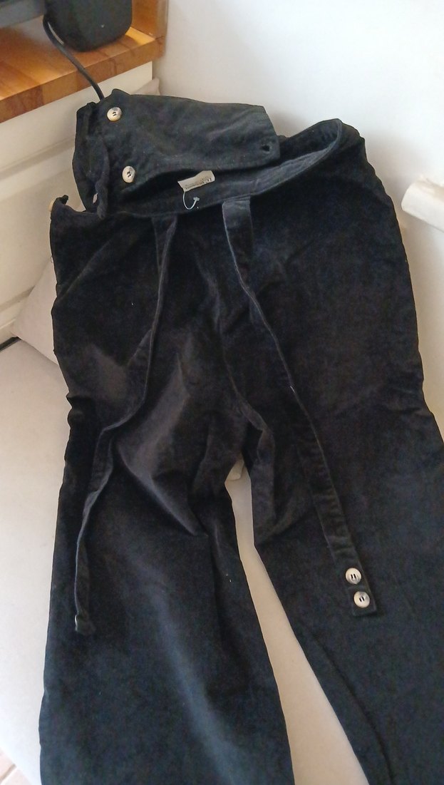 Düğmeli Siyah salopet ,13-14 yaş ,xs ,s uyumlu tulum - Görsel 2