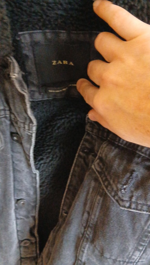 Düğmeli Gri Kot Ceket - Görsel 3