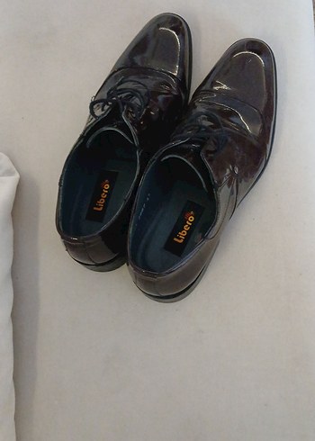 Siyah Parlak Erkek Klasik Ofis Ayakkabısı Bordo ,rugan ,41,deri - Görsel 2