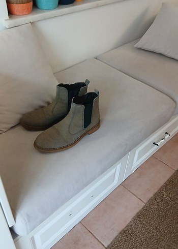 Haki Süet Erkek Botlar, Tokalı, Kalın Topuklu ,41 numara ,yeni - Görsel 3