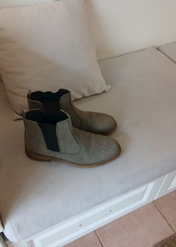 Haki Süet Erkek Botlar, Tokalı, Kalın Topuklu ,41 numara ,yeni - Görsel 2