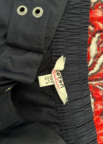 Erkek Mavi Bağlamalı Plaj Şortu - Görsel 5