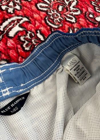 Erkek Mavi Bağlamalı Plaj Şortu - Görsel 2