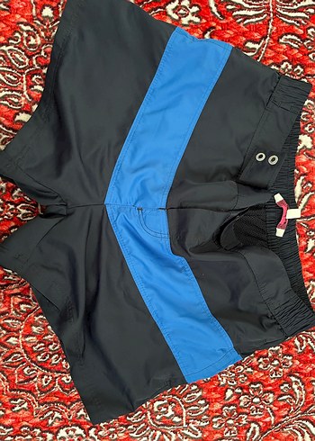 Erkek Mavi Bağlamalı Plaj Şortu - Görsel 4