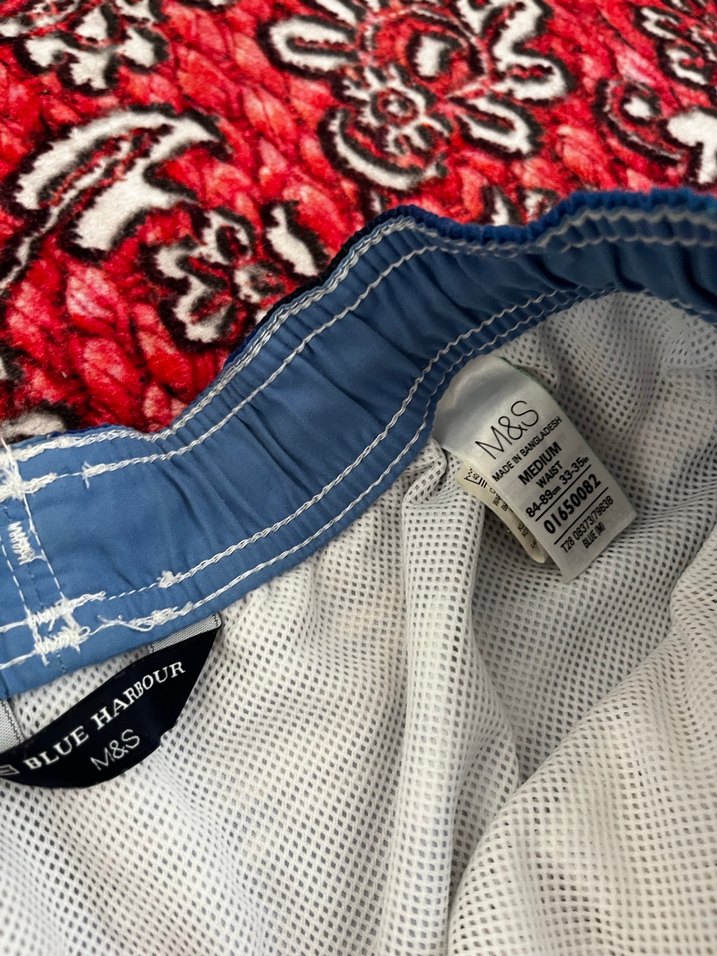 Erkek Mavi Bağlamalı Plaj Şortu - Görsel 2