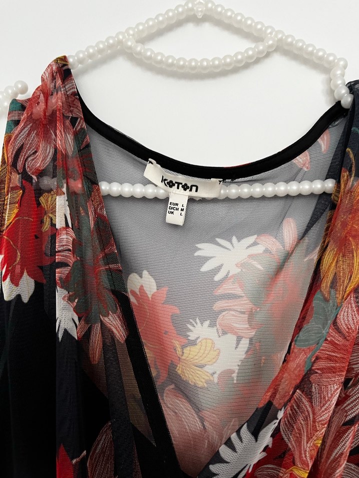 Çiçek Desenli Bohem Uzun Elbise - Görsel 3