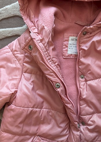 Lcw Kız Çocuk Kapüşonlu Fermuarlı Pembe Mont