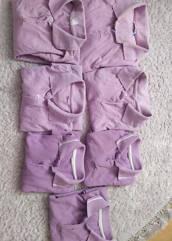 10 Yaş Beden mor Renk Kız Çocuk lila uzun ve kısa kollu Lacoste