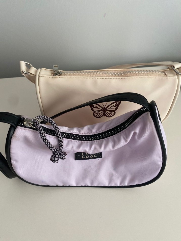 Minimalist Mor Fermuarlı çocuk Çanta - Görsel 2