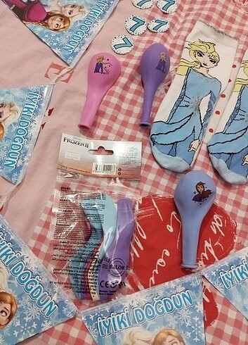 7 Yaş Beden mavi Renk Elsa set