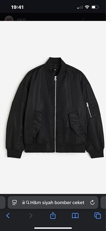 H&M siyah bomber ceket