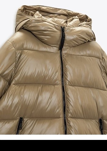 Zara Kapüşonlu Kadın Kışlık Mont - Görsel 2