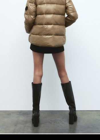 Zara Kapüşonlu Kadın Kışlık Mont - Görsel 5