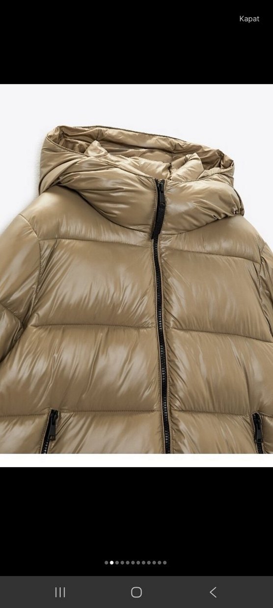 Zara Kapüşonlu Kadın Kışlık Mont - Görsel 2