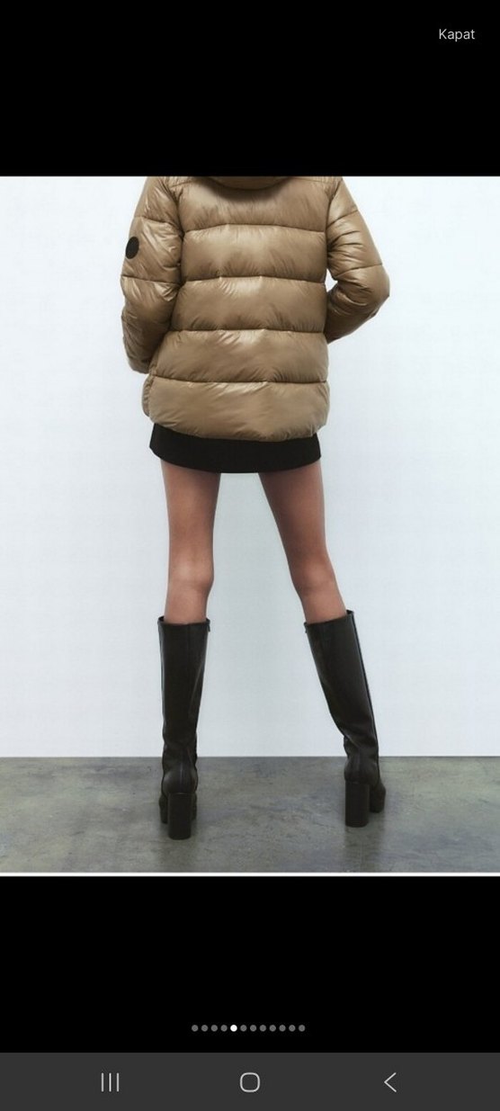 Zara Kapüşonlu Kadın Kışlık Mont - Görsel 5