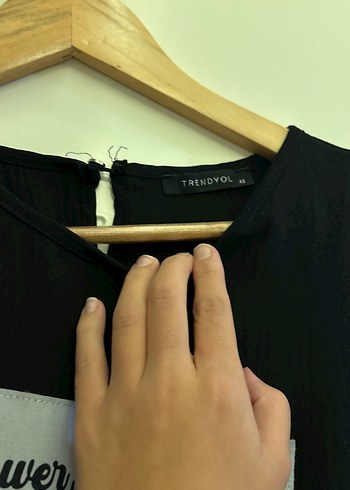 Siyah Baskılı Uzun elbise - Görsel 3