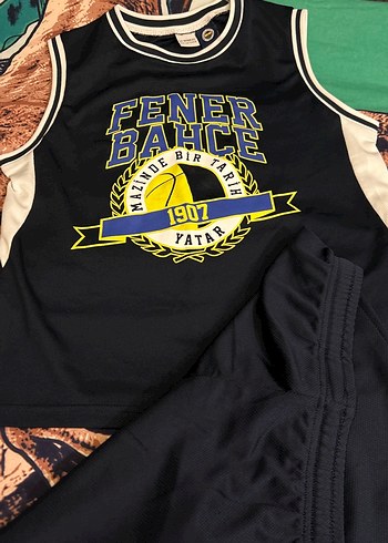 Siyah Baskılı Erkek çocuk Kolsuz Spor takım - Görsel 4