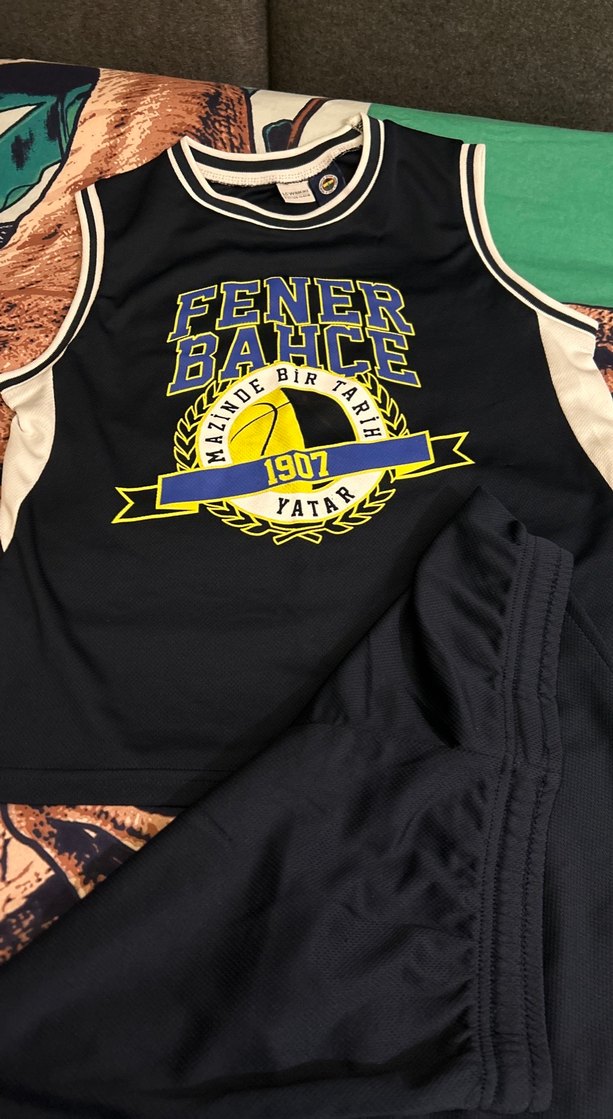 Siyah Baskılı Erkek çocuk Kolsuz Spor takım - Görsel 4