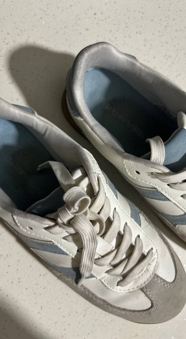 Gri Beyaz Kadın Dolgu Topuk Spor Ayakkabı - Görsel 5