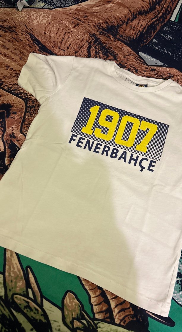 Beyaz Fenerbahçe Baskılı Erkek Çocuk Tişörtü - Görsel 3