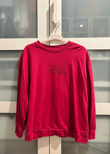 LC Waikiki Kırmızı Baskılı Kadın Sweatshirt