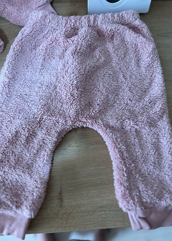 6-9 Ay Beden pembe Renk Kız Çocuk Pembe Örgü Sweatshirt