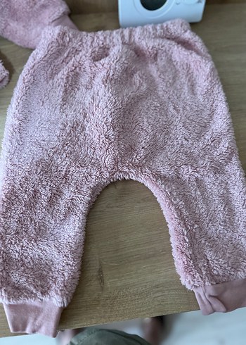 6-9 Ay Beden Kız Çocuk Pembe Örgü Sweatshirt