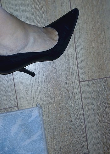 Kadın Siyah Rugan Stiletto Topuklu Ayakkabı - Görsel 4