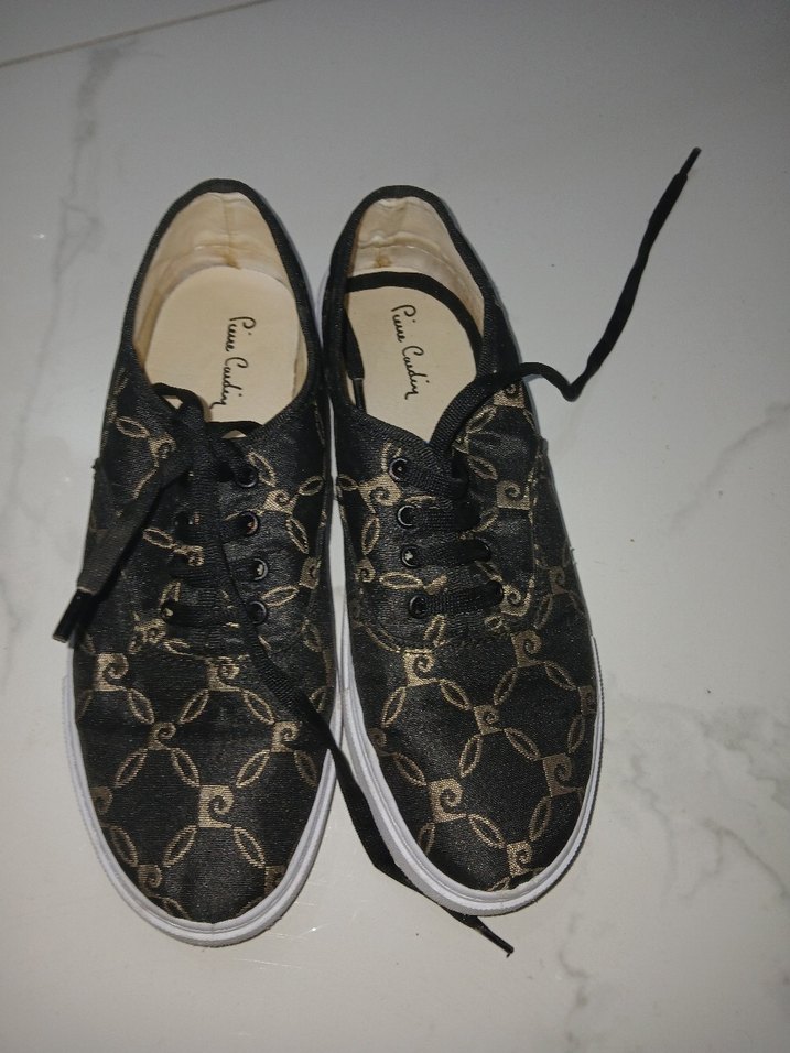 Siyah Yılan Desenli Kadın Spor Ayakkabı - Görsel 2