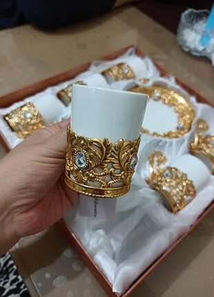 aym gift decoration silindir gold fincan