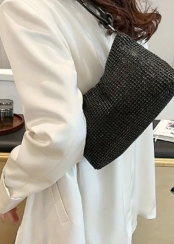 Işıltılı ve Taşlı Gece çantası - Görsel 2