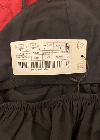 Siyah Nakışlı Straplez Mini Bustiyer - Görsel 4