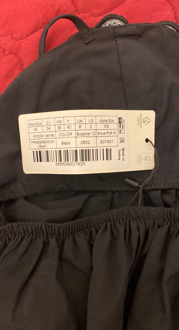 Siyah Nakışlı Straplez Mini Bustiyer - Görsel 4