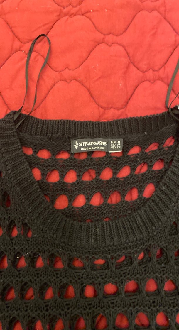 Siyah Örgü Kadın Kazak - Görsel 2