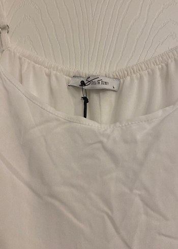 Kadın Beyaz Keten Uzun Askılı Elbise - Görsel 3