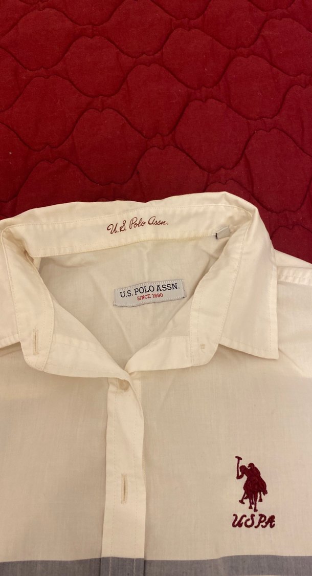 Çizgili Pamuklu kadın gömlek - Görsel 3