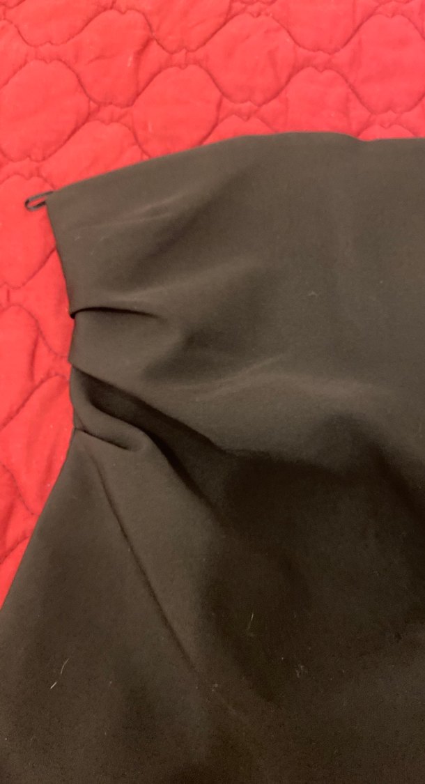 Drapeli Straplez Siyah Midi Büstiyer - Görsel 2