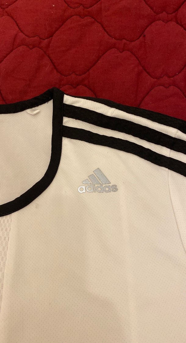 Kadın Beyaz Kısa Kollu Spor Tişört - Görsel 2