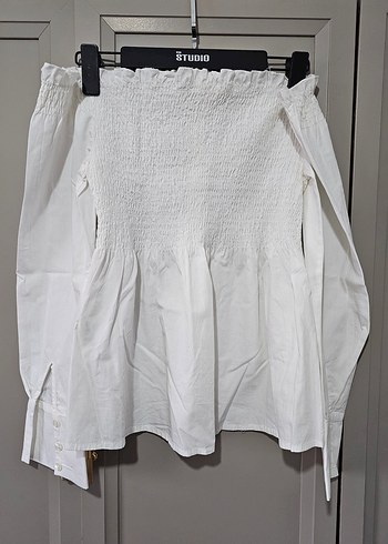 koton marka Madonna yaka gömlek - Görsel 3