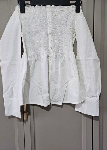 koton marka Madonna yaka gömlek - Görsel 2