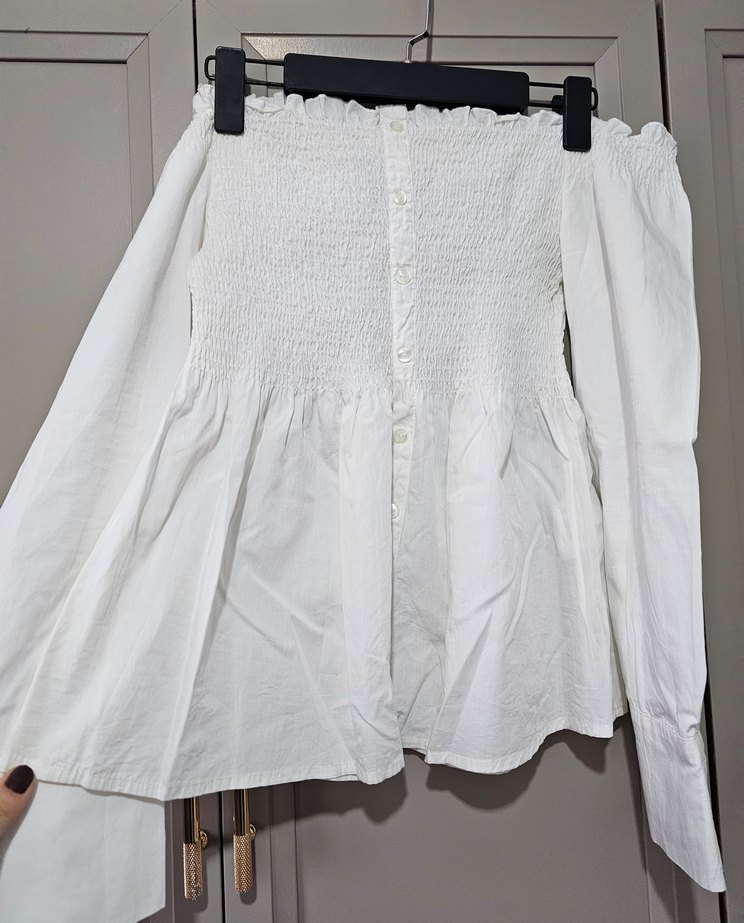 koton marka Madonna yaka gömlek - Görsel 5