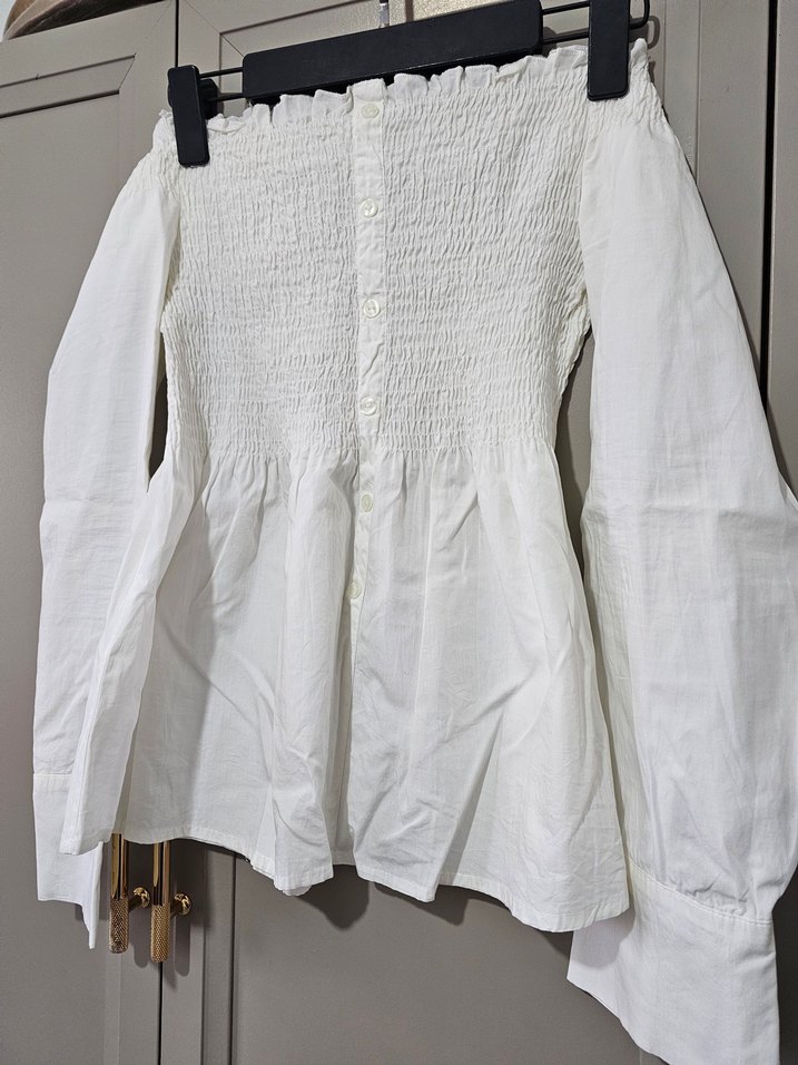 koton marka Madonna yaka gömlek - Görsel 4