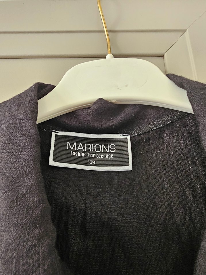 Siyah Kısa Kollu Keten Erkek çocuk gömlek - Görsel 3