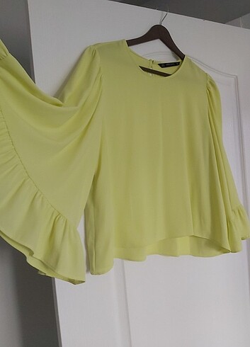 Zara sarı renk bluz - Görsel 5