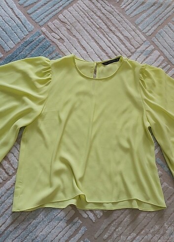 Zara sarı renk bluz - Görsel 6