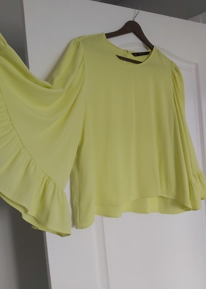 Zara sarı renk bluz - Görsel 5