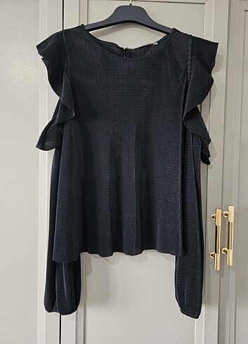 Bershka siyah bluz - Görsel 6