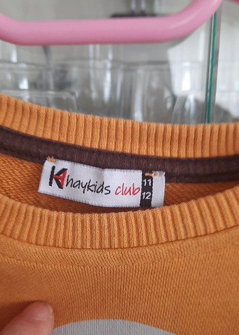 Kahverengi Baskılı Erkek Sweatshirt 11 12 yas - Görsel 3